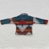 new style western long sleeve blue and grey boy jacket