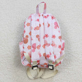 High quality cartoon mouse orange print backpack