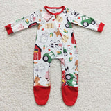 farm red boy zip sleeper