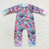 long sleeve cartoon princess zip sleeper