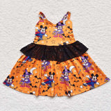 new style Halloween bat mouse cartoon dress