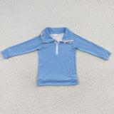 4.5 cartoon blue girl pullover
