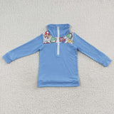 4.5 cartoon blue girl pullover