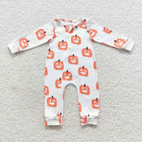 long sleeve pumpkin zip sleeper