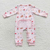 long sleeve Christmas milk and cookies zip sleeper