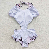 leopard pink One-piece swimsuit