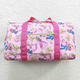 High quality CARTOON princess pink print women's duffel bag