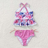 S0156-- floral purple swimsuit