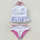 S0156-- floral purple swimsuit