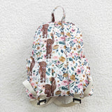 High quality cow print backpack