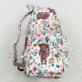 High quality cow print backpack