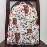 High quality cow print backpack