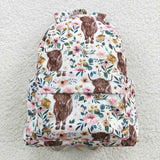 High quality cow print backpack