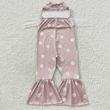 tassel milk silk floral pink jumpsuit