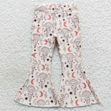 new style western skull cow pink jeans