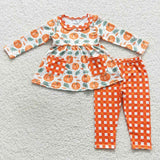 Halloween orange pumpkin girls outfits