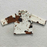 BT0355 --western winter cow print wool Sherpa