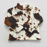 BT0355 --western winter cow print wool Sherpa
