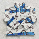 BT0354 --western winter white and blue wool Sherpa
