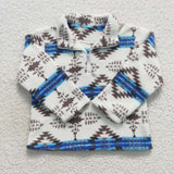 BT0354 --western winter white and blue wool Sherpa