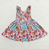 shorts sleeve Christmas cartoon dress