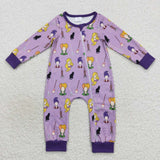 Halloween long sleeve witch zip sleeper