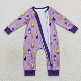 Halloween long sleeve witch zip sleeper