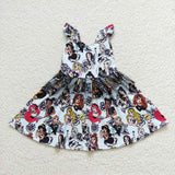 Halloween short sleeve princess tulle black dress