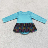 Halloween patch blue romper