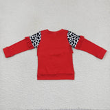 long sleeve leopard red top