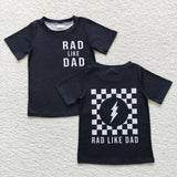 BT0323---short sleeve rad like dad black top
