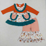 long sleeve pumpkin orange girls  clothing