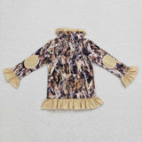 GT0313--- long sleeve hunt dog girls half zip pullover