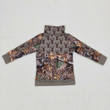 hunting deer brown boys pullover