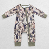 LR0662-- long sleeve deer green hunting boy zip sleeper