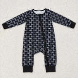 LR0653---black RAD zip romper