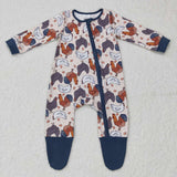 LR0560-- long sleeve chicken zip sleeper