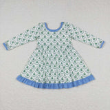 GLD0403--Christmas tree girl dress