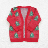 GT0356-- long sleeve Christmas tree cardigan