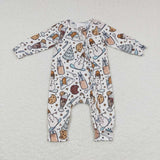LR0651-- long sleeve snowman zip sleeper