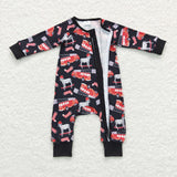 LR0735-- long sleeve dog black engineering zip sleeper