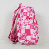 BA0114---High quality cartoon barbie pink print backpack