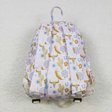 BA0156--High quality western skull cow and cactus backpack