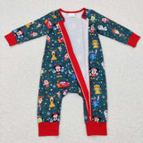 LR0782--Christmas mouse long sleeve cartoon romper