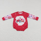 Sibling matching  Valentine's day tractor pink clothing