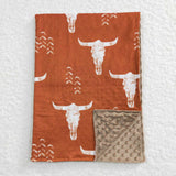 BL0070--skull cow blanket