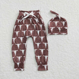 P0273--western skull cow boys pants
