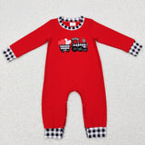 Sibling matching  Valentine's day embroidered car red clothing