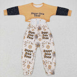 GLP0917--new style happy new year milk silk girls outfits