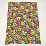 BL0090-- Christmas cartoon green blanket